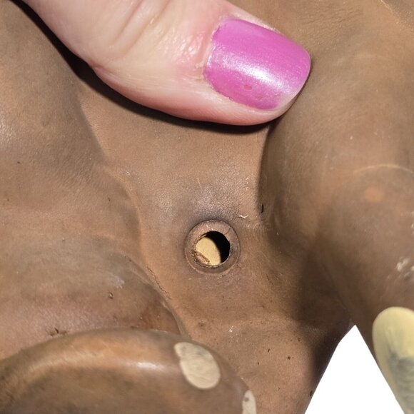 TUSKY the Elephant Rempel Toys Latex Rubber Vintage Brown Rubber Baby Ears Move - Picture 8 of 11